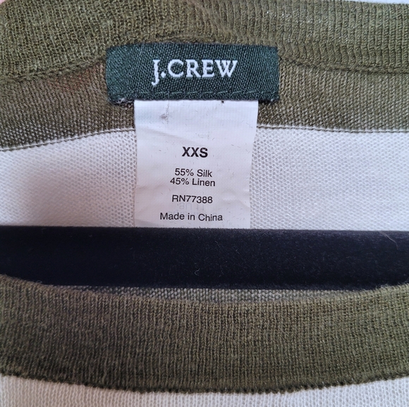 2/$30 🌻 | J. Crew | Striped Silk/Linen Top - Picture 10 of 11